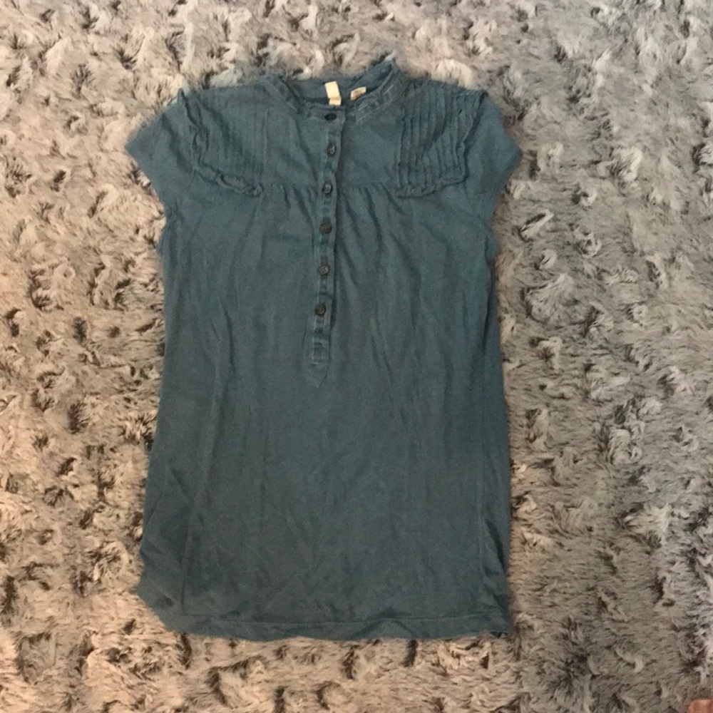 Anthropologie Little Yellow Button Top❤️